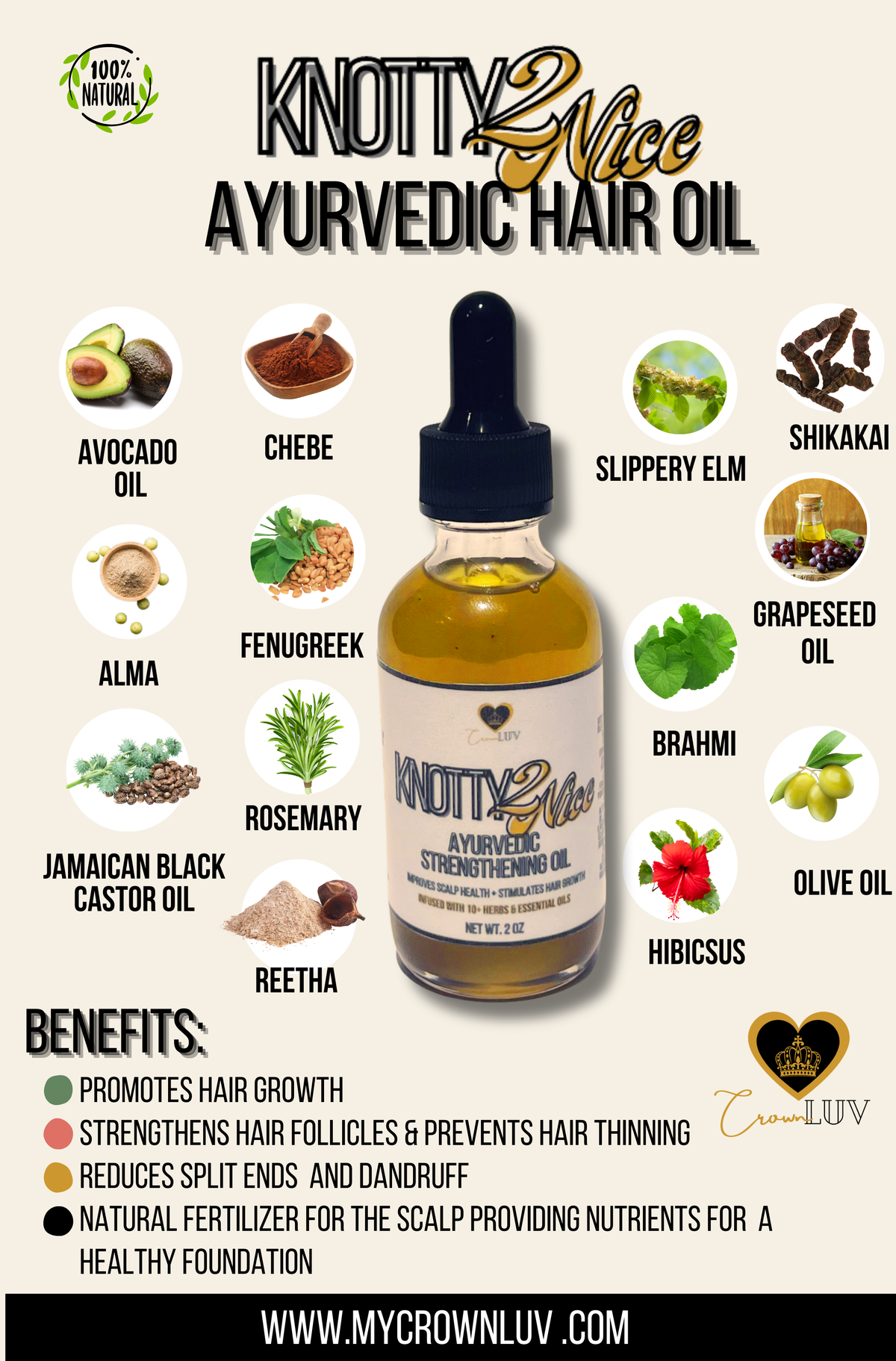 Knotty2Nice: AYURVEDIC STRENGTHENING OIL